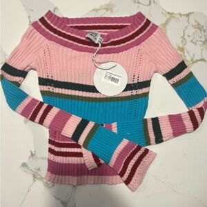 Princess Polly Multi Color Stripe Sweater